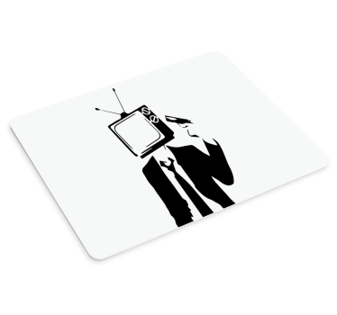 Gaming mouse pad with tv head design - TenStickers