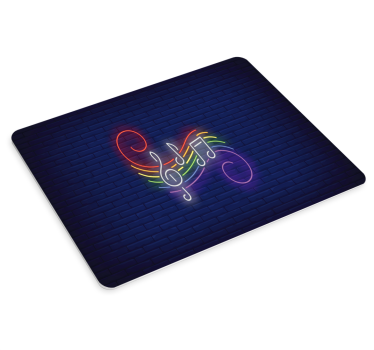Colorful music notes gaming mouse pad - TenStickers
