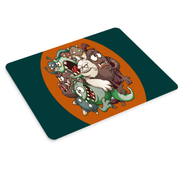 Gaming mouse pad with playful monster designs - TenStickers