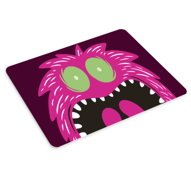 Gaming mouse pad fierce pink creature - TenStickers