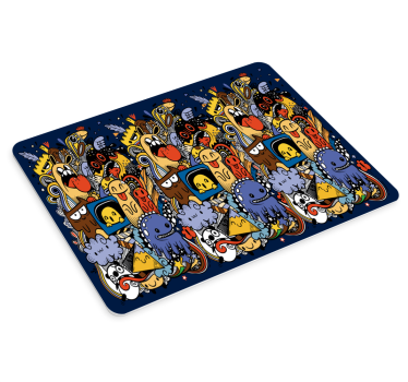 Vibrant animated figures gaming mouse pad - TenStickers