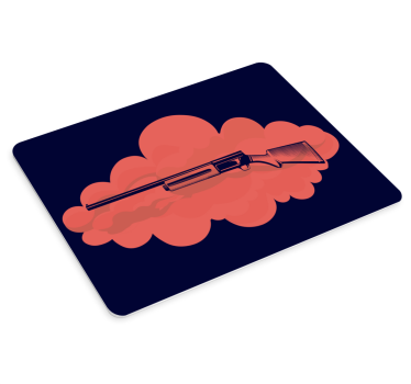 Gaming mouse pad with artistic gun design - TenStickers