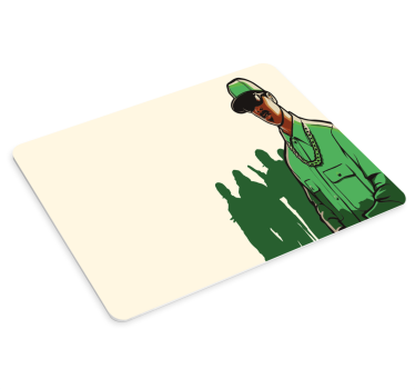 Gaming mouse pad with stylized character silhouette - TenStickers
