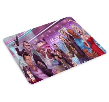 Gaming mouse pad dramatic party scene - TenStickers