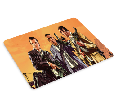 Three Characters Standoff gaming mouse pad - TenStickers