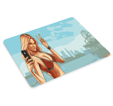 GTA Sexy girl gaming vinyl mouse pad - TenStickers