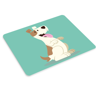 Happy cartoon pup gaming mouse pad - TenStickers