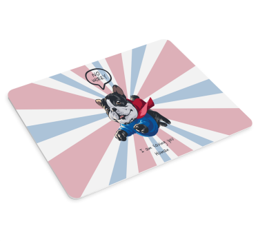 Gaming mouse pad playful superhero dog - TenStickers