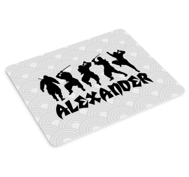 Gaming mouse pad ninja silhouettes design - TenStickers