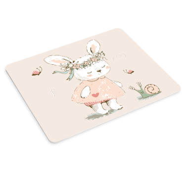 Gaming mouse pad cute bunny and snail design - TenStickers