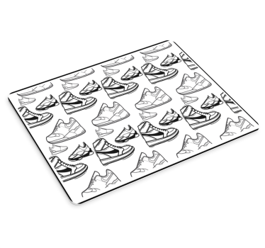 Gaming mouse pad with shoe pattern design - TenStickers