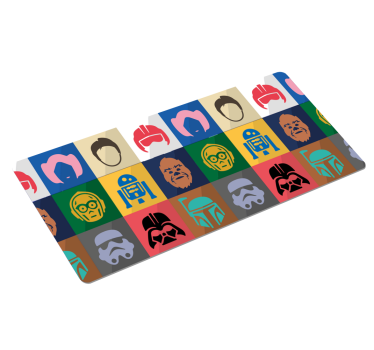 Gaming mouse pad with iconic character portraits - TenStickers