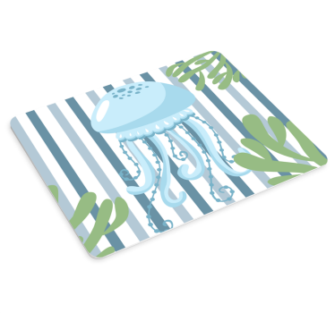 Gaming mouse pad with playful jellyfish design - TenStickers