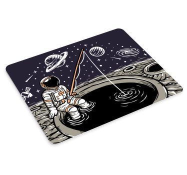 Gaming mouse pad astronaut fishing adventure - TenStickers