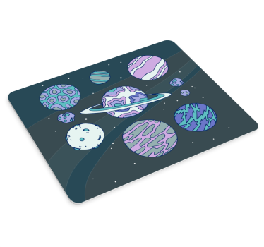 Colorful planet design gaming mouse pad - TenStickers