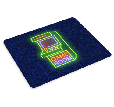 Gaming mouse pad neon game arcade - TenStickers