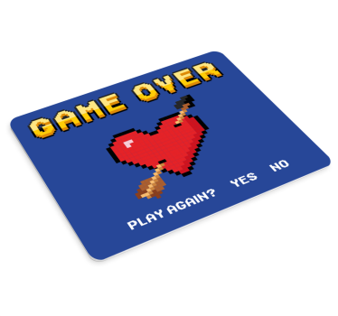 Gaming mouse pad with 8-bit heart design - TenStickers