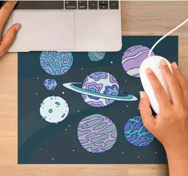 Colorful planet design gaming mouse pad - TenStickers