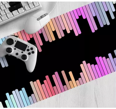 Colorful sound waves gaming mouse pad - TenStickers