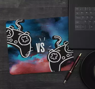 Controllers abstract drawing gaming vinyl mouse pad - TenStickers