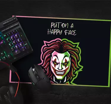 Creepy clown design gaming mouse pad - TenStickers