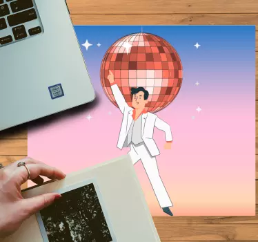 Disco ball dance gaming mouse pad - TenStickers