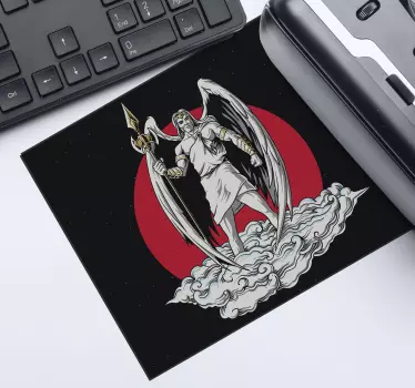 Epic winged guardian gaming mouse pad - TenStickers