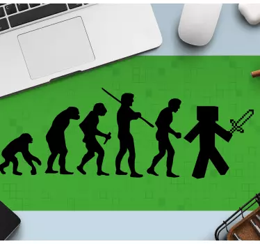 Evolution of Minecraft gaming vinyl XXL mouse pad - TenStickers