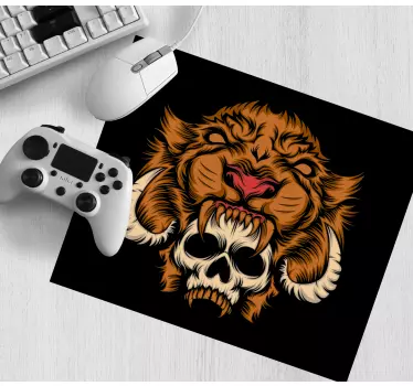 Fierce animal skull gaming mouse pad - TenStickers