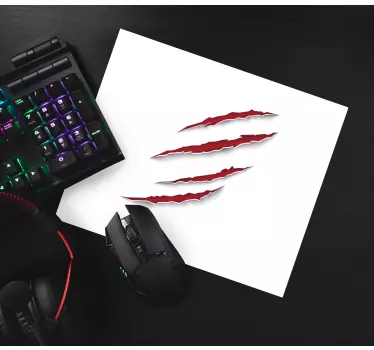 Fierce red claw marks gaming mouse pad - TenStickers