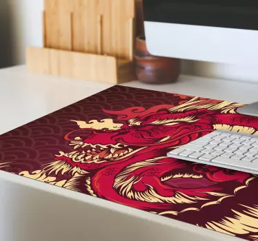Fire Dragon anime vinyl XXL mouse pad - TenStickers