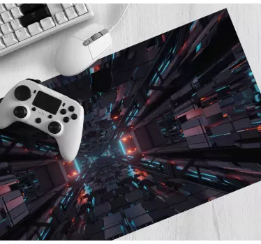 Futuristic tech depth gaming mouse pad - TenStickers