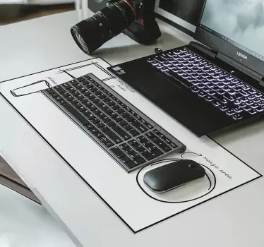 Gaming area mouse mat - TenStickers