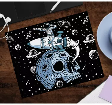 Gaming mouse pad astronaut on rocket - TenStickers