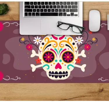 Gaming mouse pad colorful skull design - TenStickers