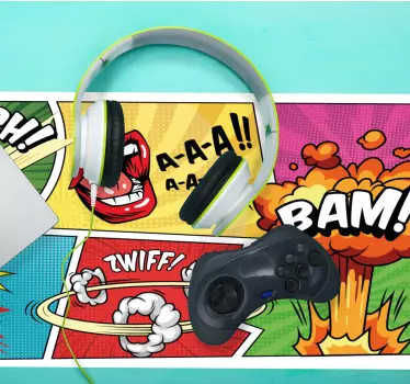 Gaming mouse pad comic explosion design - TenStickers