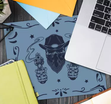 Gaming mouse pad cowboy gunslinger design - TenStickers
