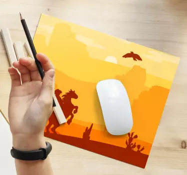 Gaming mouse pad cowboy silhouette - TenStickers