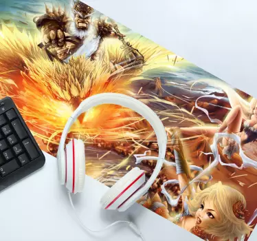 Gaming mouse pad epic fantasy battle - TenStickers