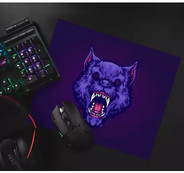 Gaming mouse pad ferocious wolf head design - TenStickers
