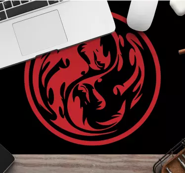 Gaming mouse pad fierce dragon emblem - TenStickers