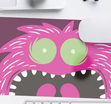 Gaming mouse pad fierce pink creature - TenStickers