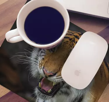 Gaming mouse pad fierce tiger design - TenStickers