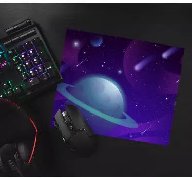 Gaming mouse pad galaxy planet exploration - TenStickers