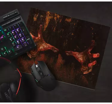 Gaming mouse pad grimy handprints design - TenStickers