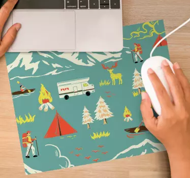 Gaming mouse pad outdoor adventure scene - TenStickers