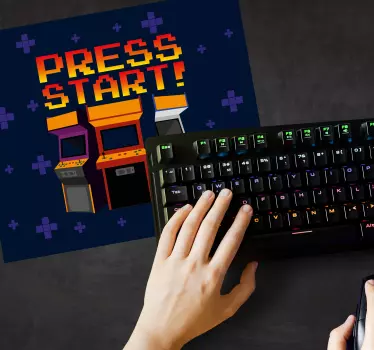Gaming mouse pad retro arcade machines - TenStickers