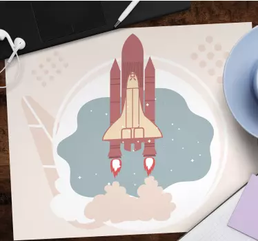Gaming mouse pad rocket launch adventure - TenStickers