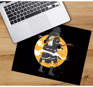 Gaming mouse pad silhouette guitarist icon - TenStickers