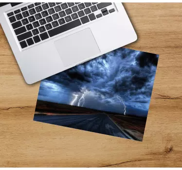 Gaming mouse pad stormy road landscape - TenStickers